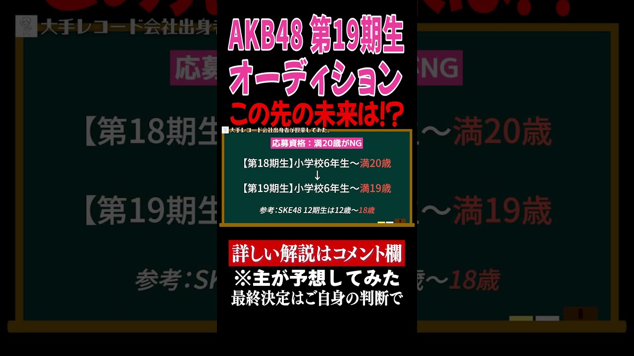 【この先の未来は！？】AKB48 第19期生オーディション 書類審査考察 #AKB48 #19期生