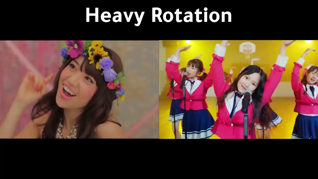 AKB48【Heavy Rotation】/SGO48【Heavy Rotation】MV comparison